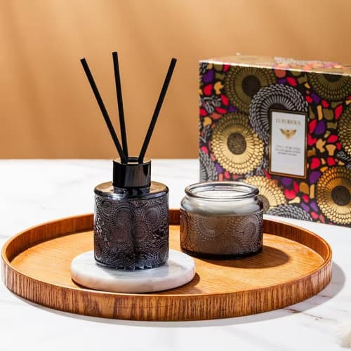 Zestaw świeca sojowa oraz dyfuzor zapachowy 2w1 WHITE TEA